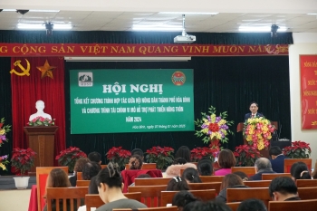 Hội nghị tổng kết Chương trình hợp tác giữa Hội Nông dân thành phố Hòa Bình và Chương trình Tài chính vi mô hỗ trợ phát triển nông thôn năm 2024